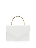 Ladies Bags Amina Muaddi - Amini Pernille Envelope Leather Box Bag - Womens - White Multi