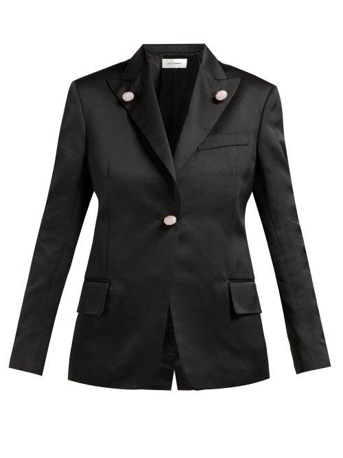 Matchesfashion.com Wales Bonner - Holkar Satin Jacket - Womens - Black