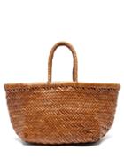 Dragon Diffusion - Triple Jump Small Woven-leather Basket Bag - Womens - Tan