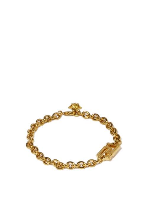 Ladies Jewellery Versace - Greca-charm Chain Bracelet - Womens - Gold