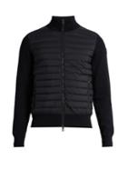 Moncler Maglia Tricot Contrast-panel Down Jacket