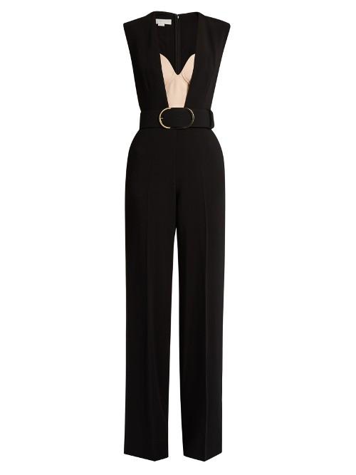 Stella Mccartney Paola Sleeveless Wide-leg Cady Jumpsuit