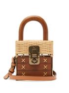 Matchesfashion.com Wai Wai - Cau Cau Wood And Rattan Cross Body Bag - Womens - Brown