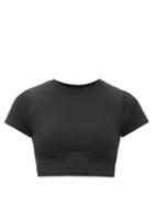 Matchesfashion.com Prism - Mindful Cropped Stretch-jersey Top - Womens - Black