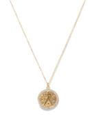 Matchesfashion.com Mateo - Libra Large Diamond & 14kt Gold Zodiac Necklace - Womens - Yellow Gold