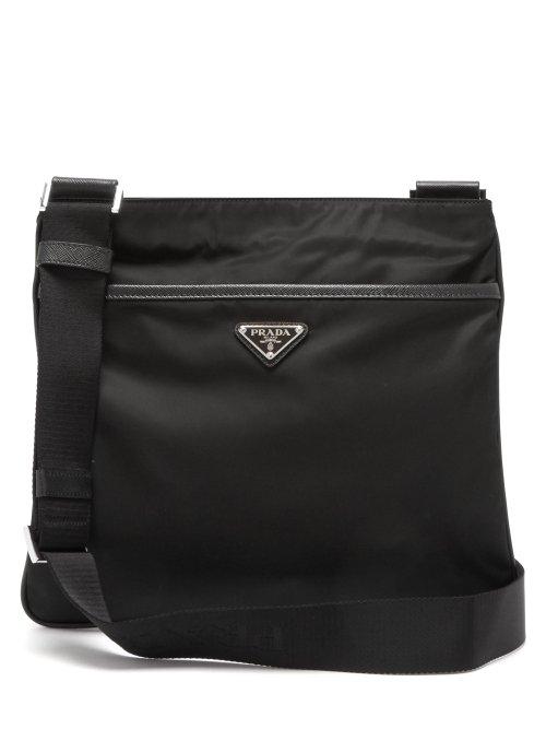 Matchesfashion.com Prada - Logo Messenger Bag - Mens - Black