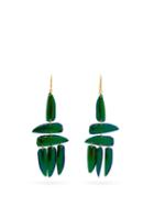 Matchesfashion.com Isabel Marant - Wild Fly Drop-pendant Earrings - Womens - Green Multi