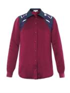 Jonathan Saunders Judith Embroidered Satin Shirt
