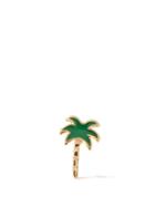 Ladies Fine Jewellery Alison Lou - Palm Tree Enamel & 14kt Gold Single Earring - Womens - Green Gold