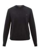 Acne Studios - Face-logo Wool Sweater - Mens - Black