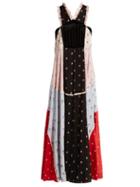 Matchesfashion.com Valentino - Floral Print Chiffon Dress - Womens - Multi