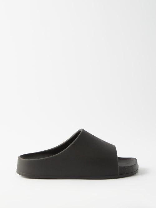 Khaite - Brighton Rubber Slides - Womens - Black