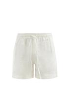 Commas - Drawstring Linen Shorts - Mens - White