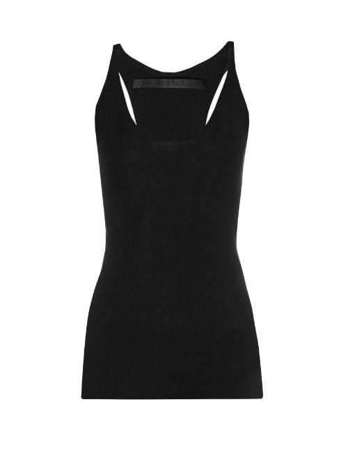 Haider Ackermann Nikorma Ribbed-knit Silk-blend Top