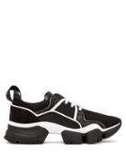 Matchesfashion.com Givenchy - Jaw Low Top Leather And Neoprene Trainers - Mens - Black White