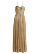 Maria Lucia Hohan Zaria Pleated Mesh Gown