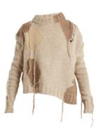 Acne Studios Ovira Asymmetric Patchwork Wool-blend Sweater