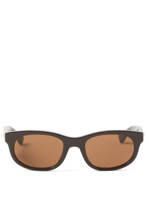 Bottega Eyewear - Square Acetate Sunglasses - Mens - Brown