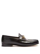 Gucci Roos Bee-embroidered Leather Loafers