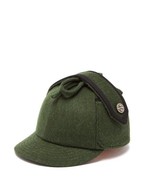 Matchesfashion.com Miu Miu - Bow Top Felted Cap - Womens - Khaki