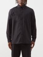 Burberry - Oversized Logo-print Cotton-poplin Shirt - Mens - Black