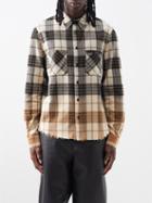 Amiri - Dip-dyed Cotton Checked Shirt - Mens - Tan Multi