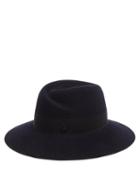 Matchesfashion.com Maison Michel - Virginie Waterproof Felt Fedora Hat - Womens - Navy