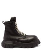 Matchesfashion.com Rick Owens - Army Bozo Tractor Lace-up Leather Boots - Mens - Black