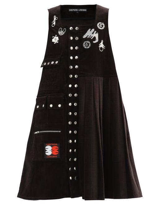 Chopova Lowena - Morson Cotton-corduroy Pinafore Dress - Womens - Brown