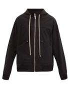 Matchesfashion.com Rick Owens - Patch-pocket Cotton-jersey Hooded Sweatshirt - Mens - Black