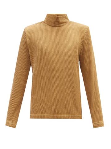 Sfr - Leam Roll-neck Cotton-blend Sweater - Mens - Beige