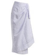 Wiggy Kit Sundowner Linen Chambray Wrap Skirt