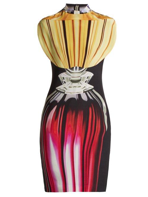 Matchesfashion.com Mary Katrantzou - Shalimar Glass Print Dress - Womens - Black Red