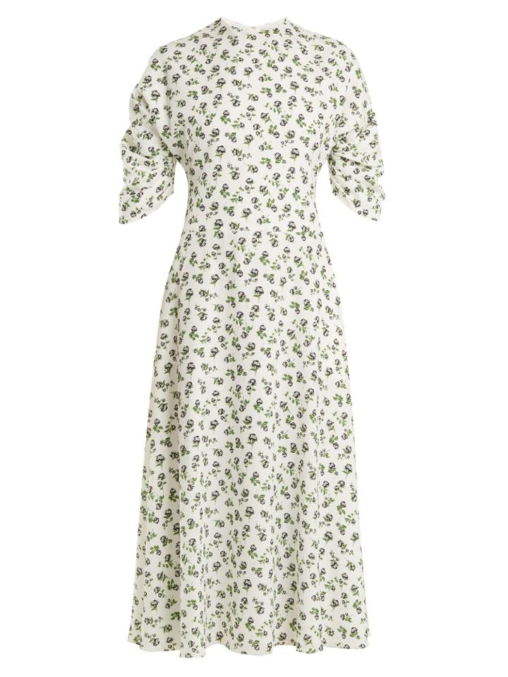 Emilia Wickstead Carmen Rose-print Crepe Midi Dress