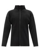 Matchesfashion.com Homme Pliss Issey Miyake - High-neck Technical-pleated Jersey Cardigan - Mens - Black