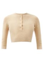 Matchesfashion.com Joostricot - Ribbed Cotton-blend Cropped Top - Womens - Ivory