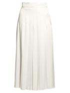 Fendi High-rise Pleated Satin Skirt