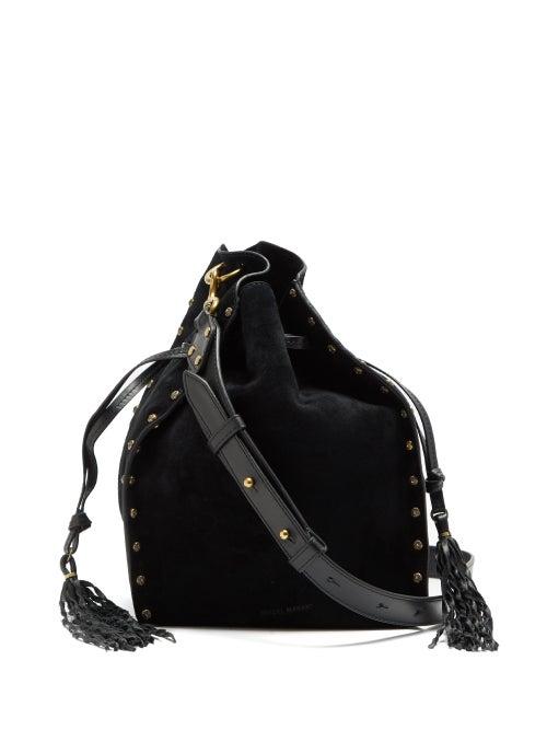 Matchesfashion.com Isabel Marant - Taj Small Studded Suede Bucket Bag - Womens - Black