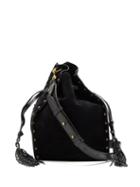 Matchesfashion.com Isabel Marant - Taj Small Studded Suede Bucket Bag - Womens - Black