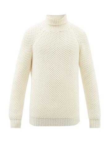 Ann Demeulemeester - Hugo Roll-neck Wool Sweater - Mens - White