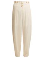 Chloé High-rise Tapered-leg Cady Trousers