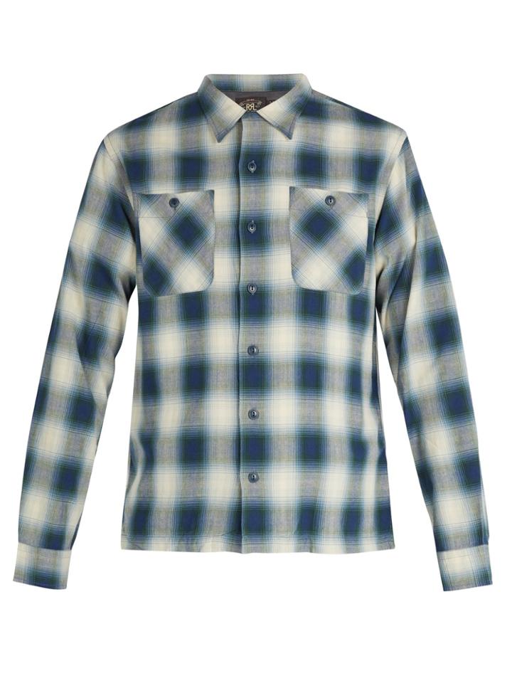 Rrl Plaid Cotton-blend Shirt