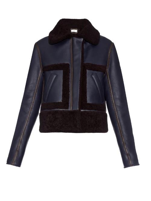 Chloé Shearling Cropped Aviator Jacket