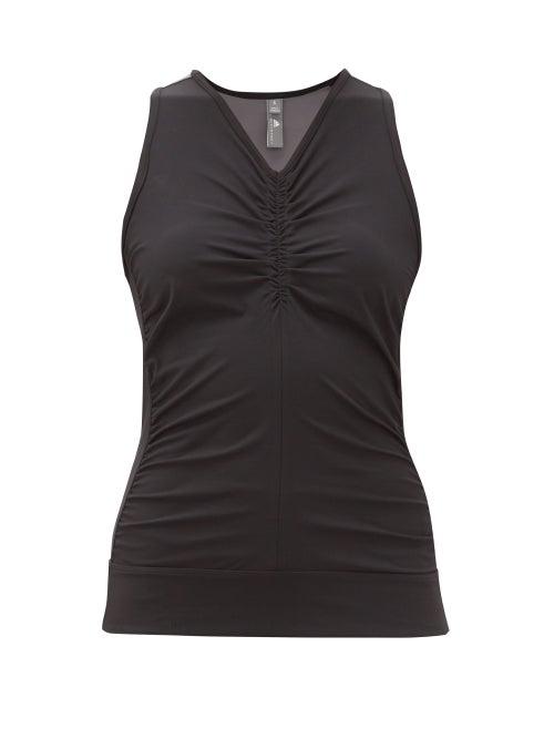 Matchesfashion.com Adidas By Stella Mccartney - Comfort Racerback Tank Top - Womens - Black Grey