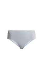 Matchesfashion.com Heidi Klein - Cassis High Waisted Bikini Briefs - Womens - Light Blue