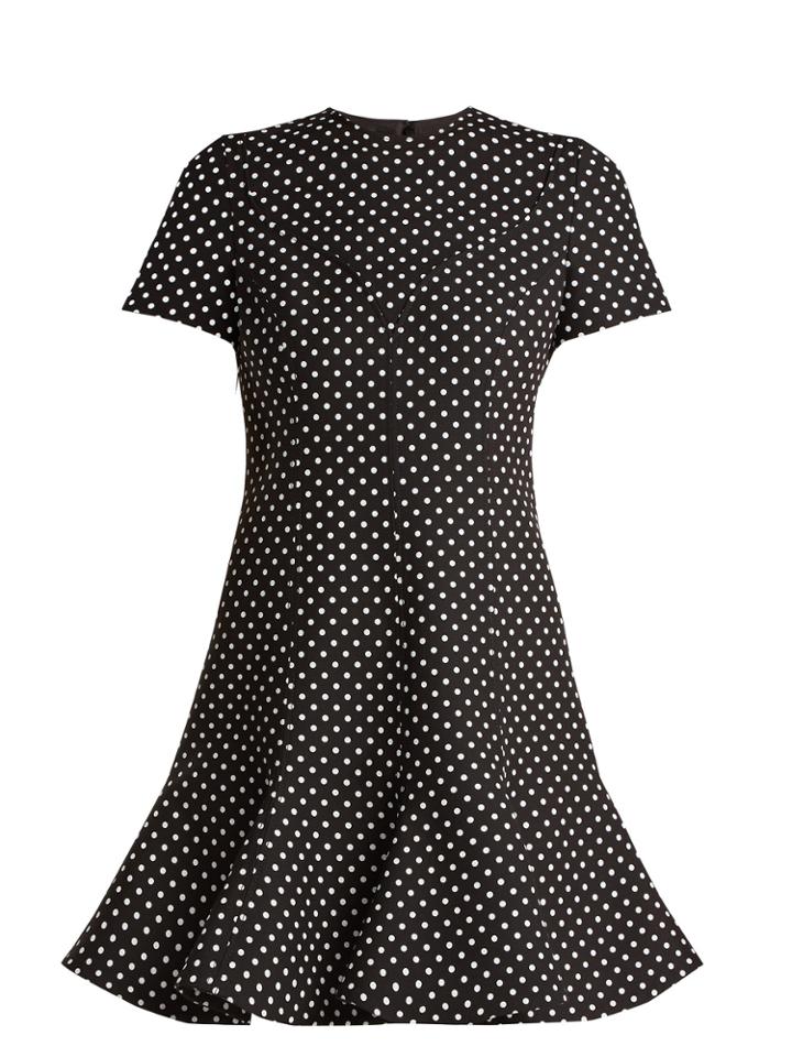 Valentino Polka-dot Wool-blend Dress