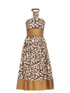 Sophie Theallet Mogambo Abstract-print Strapless Dress