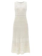 Proenza Schouler White Label - Pointelle-knit Silk-blend Midi Dress - Womens - White