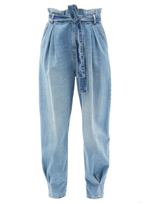 Matchesfashion.com Redvalentino - High-rise Paperbag-waist Jeans - Womens - Denim