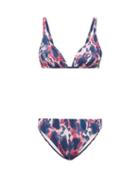 Matchesfashion.com Thorsun - Hailey Tie Dye Print Bikini - Womens - Pink Multi